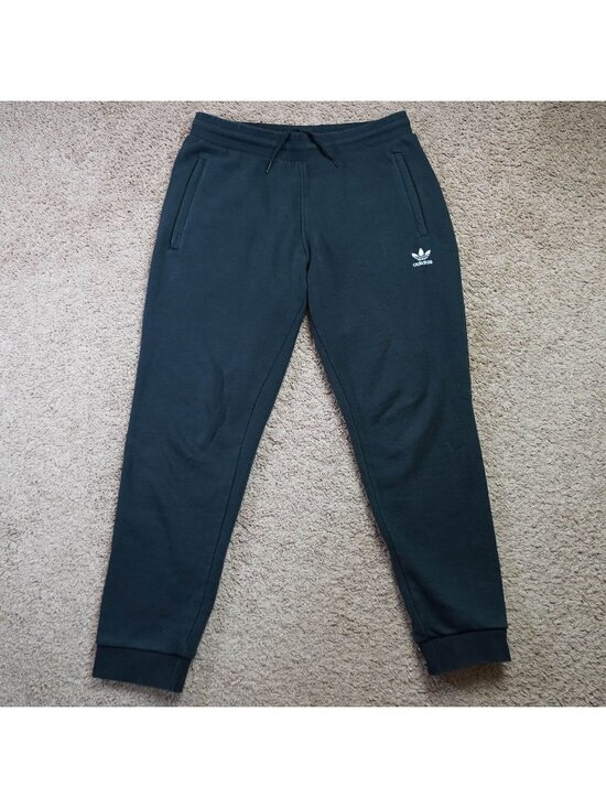 adidas Other - Adidas Jogger Sweatpants Mens L Black Zipped Pockets Loungewear Athletic